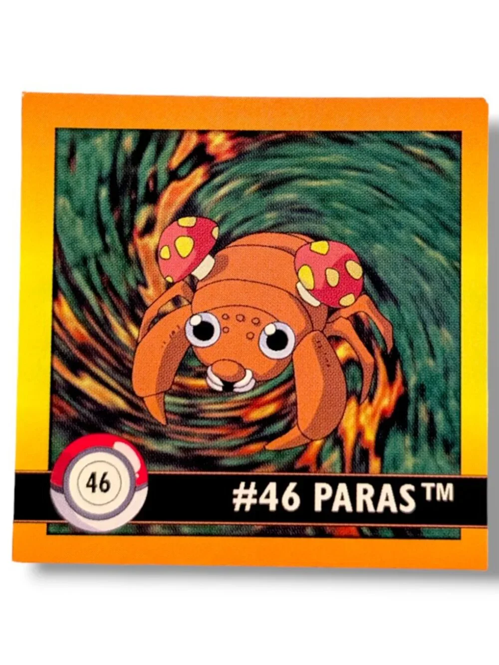 Pokemon Vintage Artbox Sticker (XX05): 46 Paras and Grass Energy Card